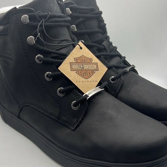 Harley Davidson Watkins Black Leather Motorcycle riding Boot D93758 NWB Men 11.5 - Picture 1 of 12